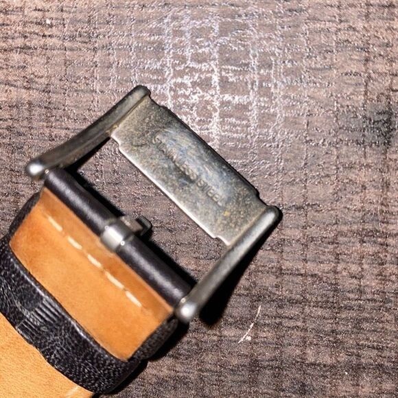 FOSSIL large face men’s black leather watch - Picture 7 of 10